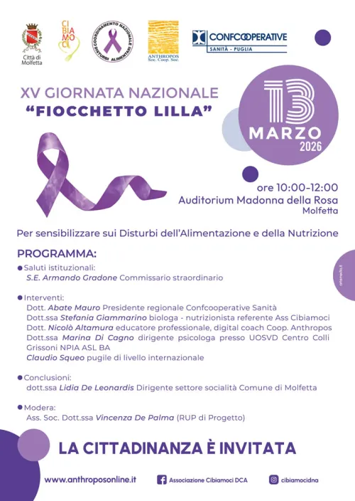 XV Giornata Nazionale “Fiocchetto Lilla”